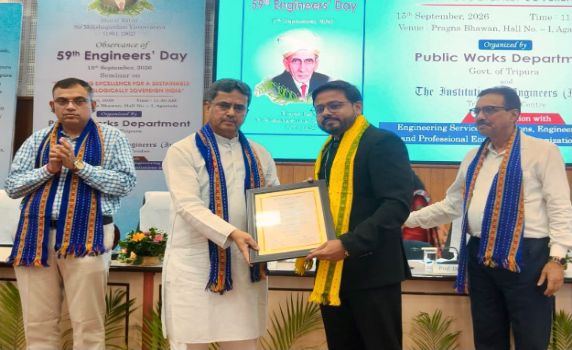 TU Assistant Prof Harjeet Nath honoured with 